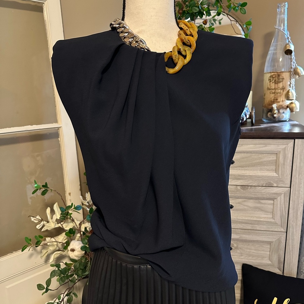 Stella McCartney Falabella Chain Necklace Gathered Top - Picture 6 of 16